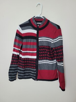 Christopher & Banks Long Sleeve Mock Neck Zip Up Sweater Size M 
