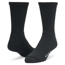 Wigwam F1055 King Cotton Crew Heavyweight Cotton Sock, 1 pair Pack, USA, Blk Lar