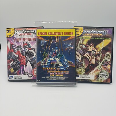 3 Transformers Animated DVDs - Collectors Edition, Energon, A New
