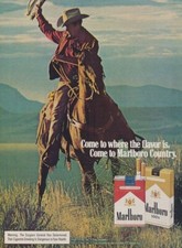 Marlboro Cigarettes Cowboy flavor ad | POSTER...