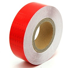 3M 10M 25M 38M Red Reflective Safety Warning Tape Film Sticker Roll Strip 5CM W