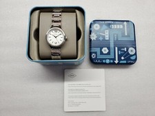 FOSSIL SILVER DIAL CRYSTALS ACCENT ST. STEEL BRACELET WOMEN'S WATCH BQ1604 NEW