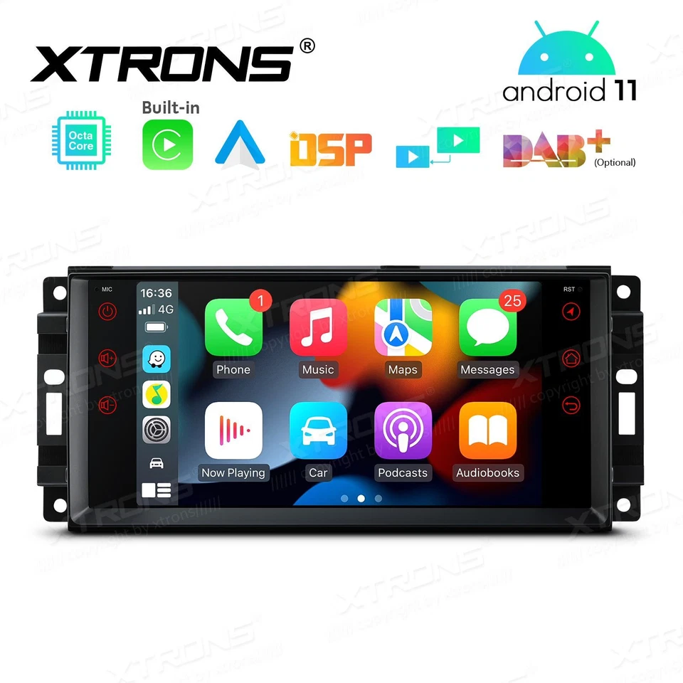 AUTORADIO ANDROID 11 STEREO AUTO 7" JEEP DODGE CHRYSLER COMPASS GRAND CHEROKEE - Immagine 4 di 4