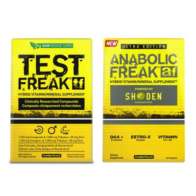 TEST FREAK 120 + ANABOLIC FREAK SHODEN 144 PHARMA - Muscle Growth & Strength