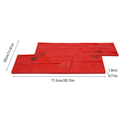 Concrete Texture Mold, Cement Texture Wall Mold Red PU  28.15*11.81*0.71 in NEW