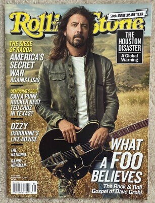 ROLLING STONE MAGAZINE 2017 DAVE GROHL-FOO FIGHTERS-ROCK & ROLL MUSIC-NO LABEL