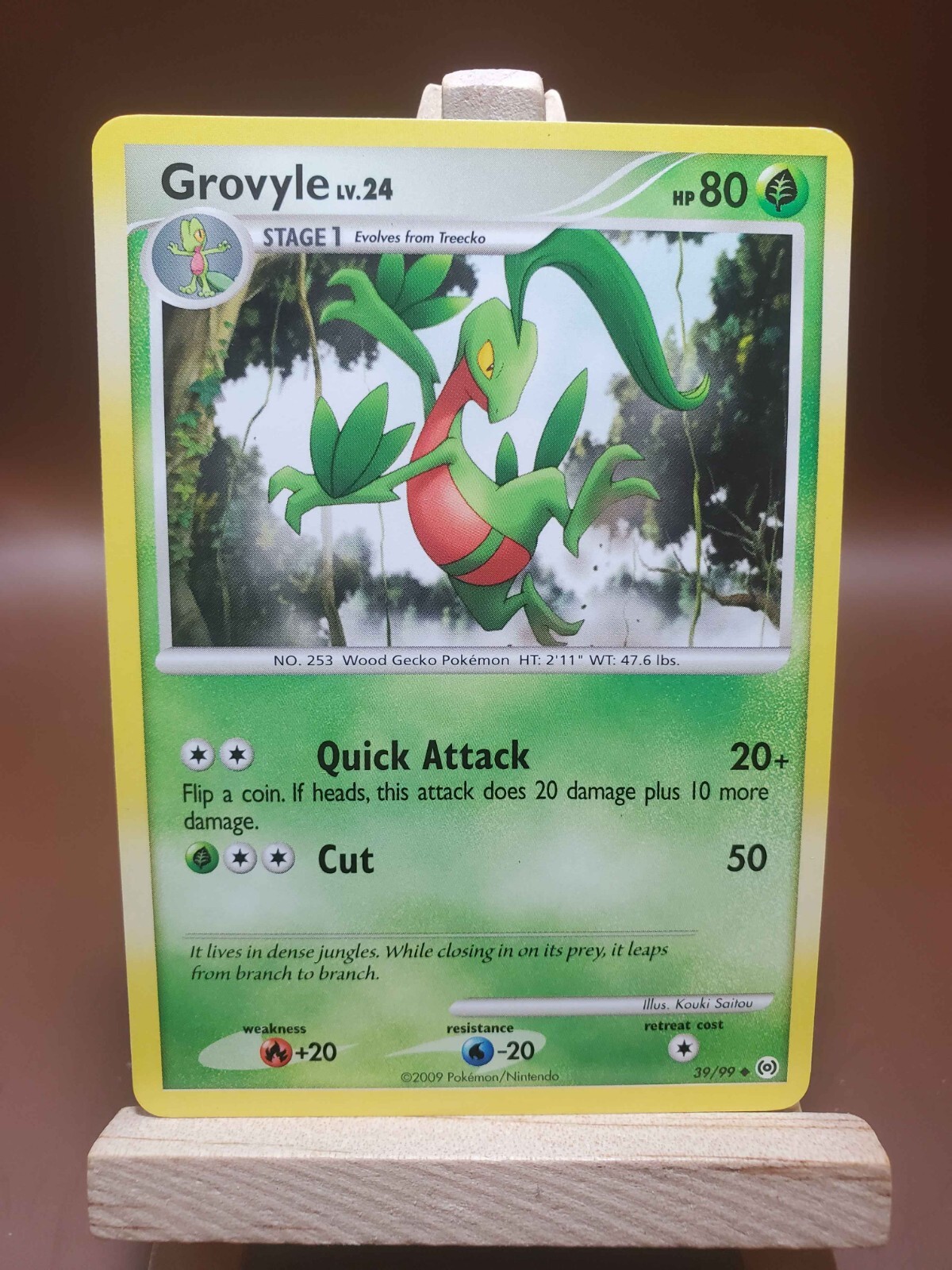 Pokemon LP Grovyle Platinum Arceus 39/99 Regular Uncommon 2009