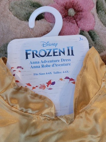 NEW Disney's Frozen 2 Anna Adventure Dress Halloween Costume Dress Up Size 4-6X - Picture 3 of 8