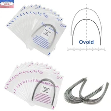 100Pcs Dental Orthodontic Arch Wire NiTi Stainless Steel Ovoid Round Rectangular