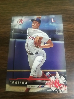 TANNER HOUCK 2017 1st BOWMAN DRAFT CARD BD-65 RED SOX (FIRST ROOKIE BASE)