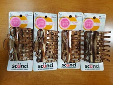 4 Pack: Scunci Extra Large Claw/Jaw Clip No-Slip Grip Tortoise Shell (8360)R8P8b
