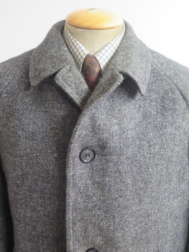Genuine Harris Tweed Grey Coat Size L 44" Regular Euro 54 - Picture 2 of 11