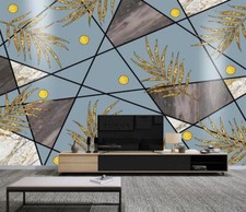 3D Golden Leaves ZHUB3044 Wallpaper Wall Mural Removable Self-adhesive Ann