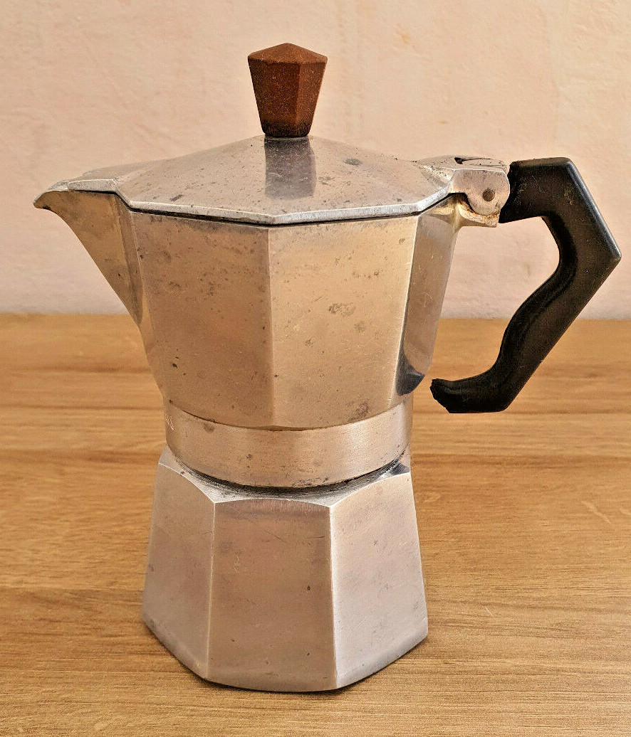 Vintage stovetop espresso maker, La Pratika by G.A.T. made in Italy