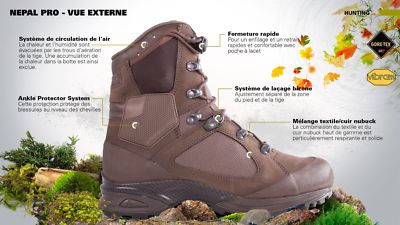 Bottes De Randonnée Haix Goretex, Noir, Taille 46 (UK 11), Cuir Imperméable