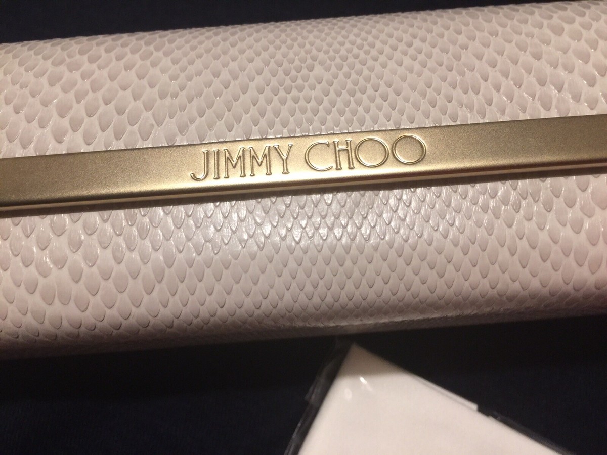 Jimmy Choo SUNGLASSES CASE ONLY Gold Trim Cleaning Cloth  display picture 1