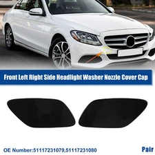 Pair Front Left Right Side Headlight Washer Nozzle Cover for BMW Z4 E89 Black