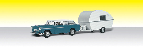 N Gauge - Car Scenery Car with Trailer - 5328 Neu
