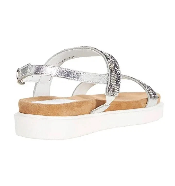 NIB women’s Very Volatile Hotness White leopard print W/crystals sandals size 7 - Image 4 of 4