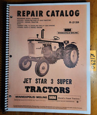 Minneapolis-Moline Jet Star 3 Super Tractor Repair Parts Manual R-2139 2/68