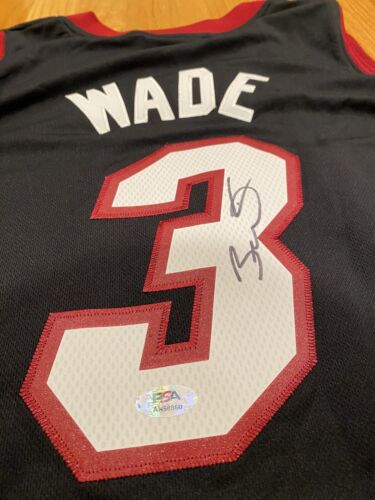 NBA Miami heat Dwyane Wade Signed Adidas Swingman Jersey Psa Coa