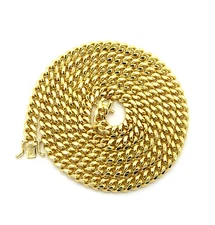 Men's Hip Hop Rapper Style 6mm 30",36" Box Lock Miami Cuban Link Chain Necklace