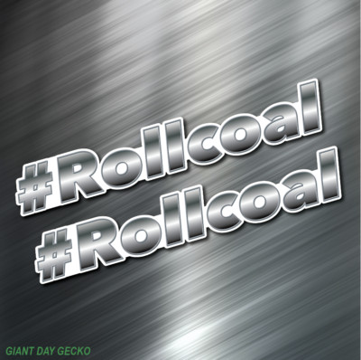 (2) Hashtag Roll Coal Diesel Truck Heavy Duty car Laptop Wall Sticker Decal USA