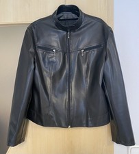 Kunstleder-Jacke schwarz Gr. L 40/42