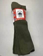 USOA Socks Antimicrobial Boot Sock Olive Drab Pack of 3 USA Made Size 7-9 XSmall