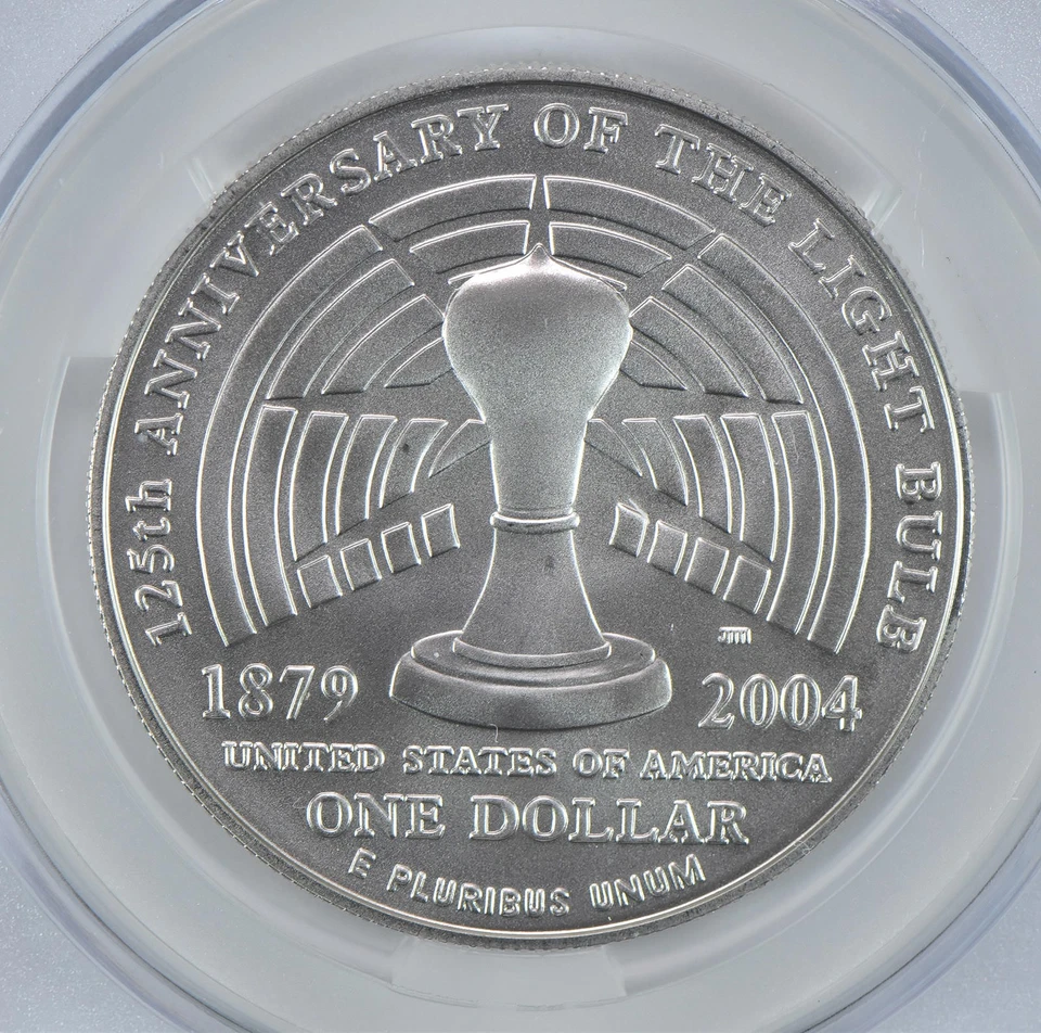 2004-P Thomas Edison Commemorative Silver Dollar MS69 CAC CACg *0880 - Image 4 of 4