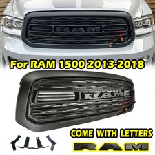 Front Grille Limited Style For 2013-2018 Dodge Ram 1500 Black Grill With Letters