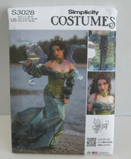 Simplicity 3028 Water Fairy/Mermaid/Fantasy Costume Pattern Misses' 16-24 Uncut