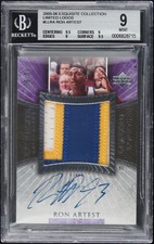 2005 UD Exquisite Collection Ron Artest Limited Logos Patch Auto /50 Bgs 9 Kings