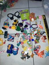 HUGE GRAB BAG MIXED ASSORTED TOY LOT FIGURE DOLL PLUSH CARS RUBIKS HANDCUFFS PIG