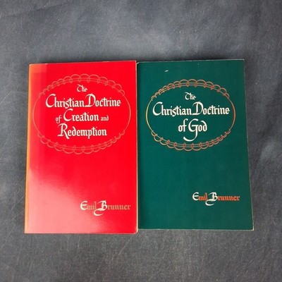 BRUNNER DOGMATICS  Vol I & II PB Academic Theology Christian Study 2 VOL LOT VG
