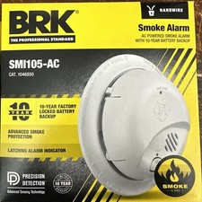 Détecteur de fumée filaire BRK First Alert SMI105-AC avec batterie de secours 10 ans