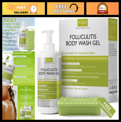 Gentle Folliculitis Body Wash for Sensitive Skin | Gel Cleanser for Redness, Irr