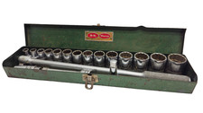 S-k Wayne 41653 Socket Wrench Set 18-piece 12-point Vintage W Metal Case