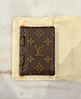 Louis Vuitton Wallet Abloh Pocket Organizer Monogram Solar Ray Orange Brown