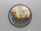 1885-O $1 MORGAN SILVER ONE DOLLAR GEM BU TONED