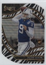 2020 Panini Select Field Level Zebra Prizm Die-Cut Jacob Eason #348 1kn1