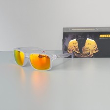 Oakley Holbrook OO9102 signature edition sunglasses frosted frame red lens