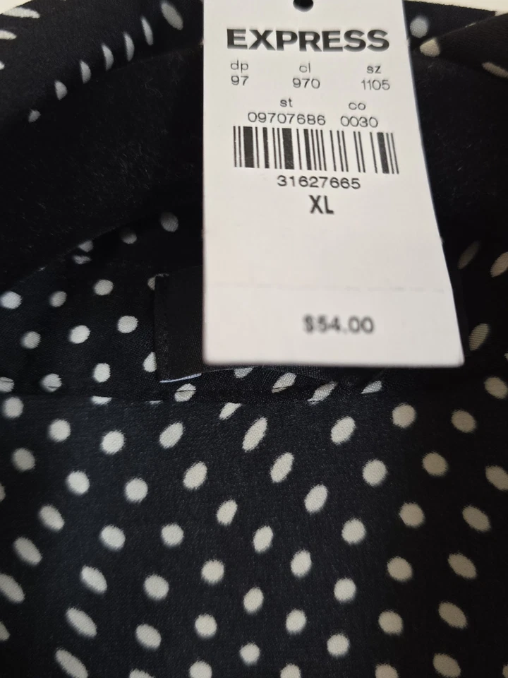 CAMISA MUJER EXPRESS PORTOFINO LUNARES MANGA LARGA TALLA XL Foto 3 de 4