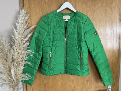 Michael Kors Damen Steppjacke ~ Gr. S ~ grün ~ unifarben ~ Übergangsjacke ~ Top