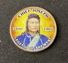 Colorized Kennedy Half Dollar Legends Of The West Chief Joseph Free Shipping