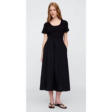 NWT GAP Factory Scoopneck Midi Dress Black size XL