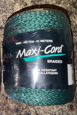 Maxi-Cord Braided Polypropylene 6mm 100 Yds Macrame Dark Green