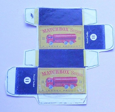 Vorlagen für Repro Box Matchbox 1-75 Nr. 11 Road Tanker