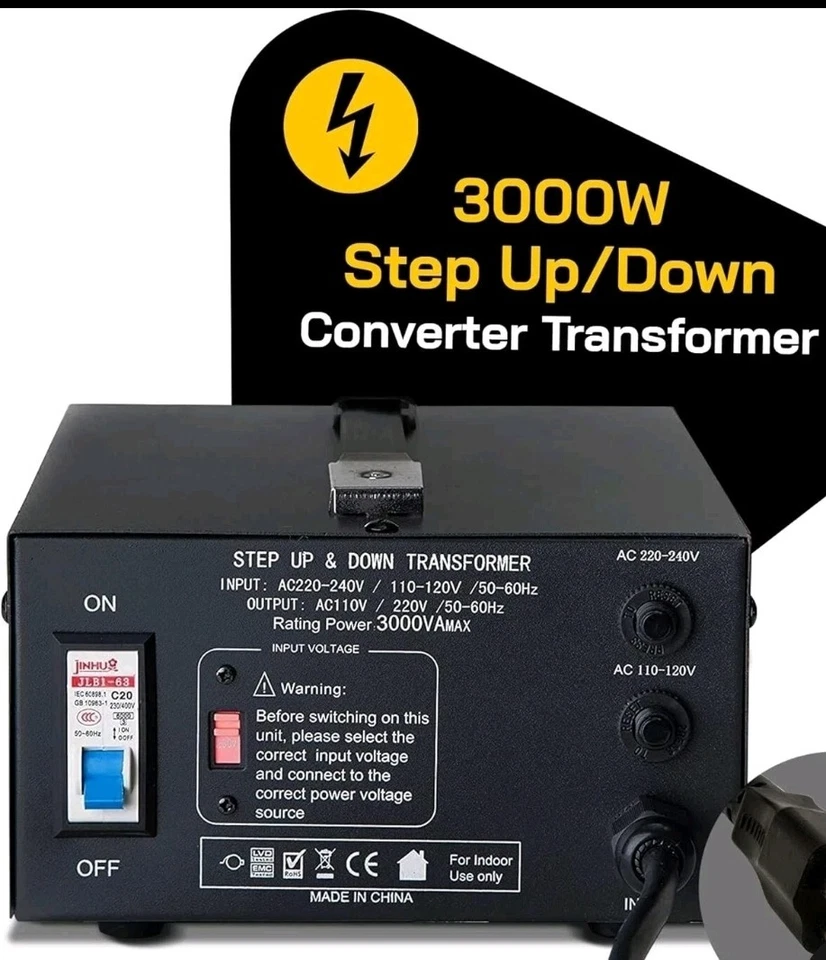 ELC T Series 3000+ Watt Voltage Converter Transformer *NEW* - Image 2 of 3
