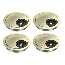 4Pcs Cable Hole Cover 2-3/8" Zinc Alloy Desk Grommet Bronze